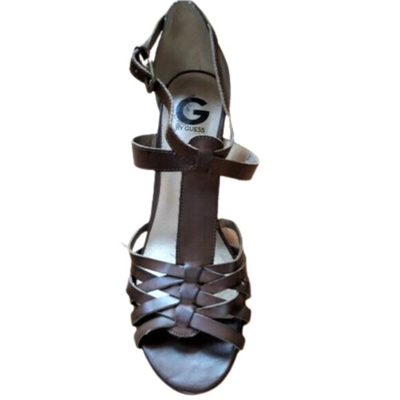 G by Guess high cork heel strappy open toe sandals - Picture 8 of 12